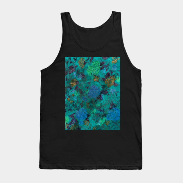 Turquoise Silk Tank Top by eedeeo